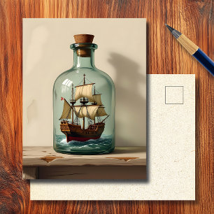 Verzenden in een fles   Contact houden Briefkaart