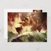 Verzenden in een storm briefkaart (Voorkant / Achterkant)