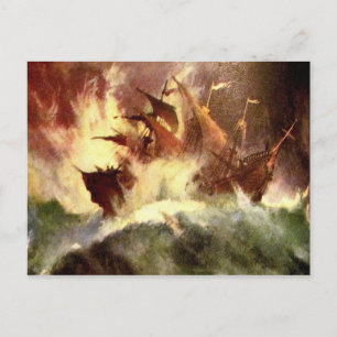 Verzenden in een storm briefkaart