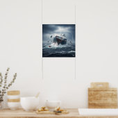 Verzenden in een Storm Poster (Keuken)