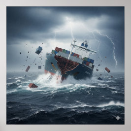 Verzenden in een Storm Poster