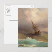 Verzenden in het Stormy-Zee Briefkaart (Voorkant / Achterkant)