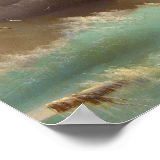 Verzenden in het Stormy-Zee Poster (Hoek)