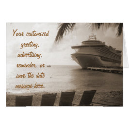 Verzenden in Sepia Custom Card