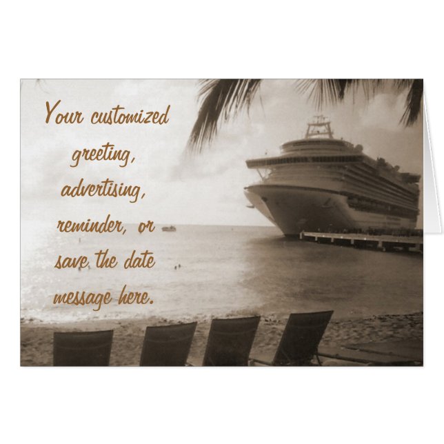 Verzenden in Sepia Custom Card (Voorkant Horizontaal)