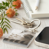 Verzenden in Sepia Custom Sleutelhanger (Voorkant Rechts)