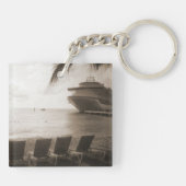 Verzenden in Sepia Custom Sleutelhanger (Achterkant)