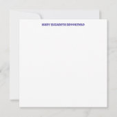 Verzenden Liefde Note Kaart in Periwinkle Notitiekaartje (Achterkant)