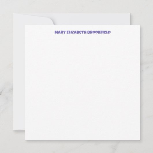 Verzenden Liefde Note Kaart in Periwinkle Notitiekaartje (Achterkant)