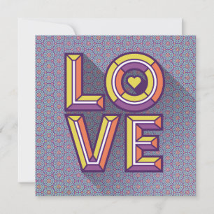 Verzenden Liefde Note Kaart in Periwinkle Notitiekaartje
