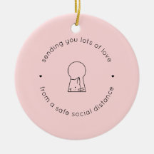 Verzenden Liefde Sociale Afstand Roze Schattige Ka