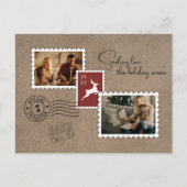 Verzenden Liefde Twee Foto Feestdagenkaart (Voorkant)