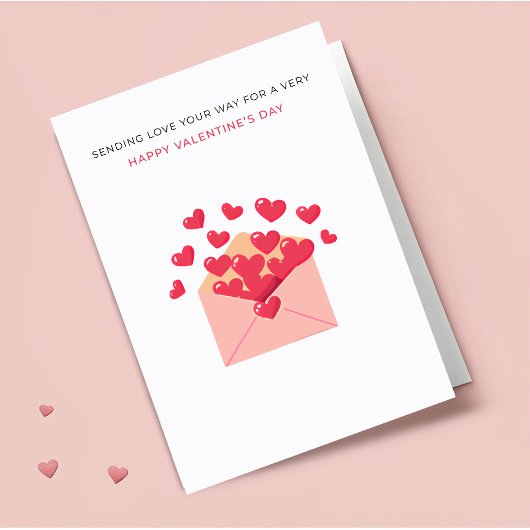 Verzenden Liefde Uw Weg Harten Envelop Valentijns Kaart