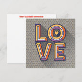 Verzenden Liefdesbriefje Kaart in Butterscotch Notitiekaartje (Voorkant / Achterkant)