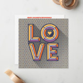 Verzenden Liefdesbriefje Kaart in Butterscotch Notitiekaartje (Voorkant / Achterkant in situ)