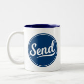 Verzenden Logo Tweekleurige Koffiemok (Links)