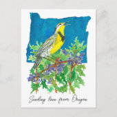 Verzenden Love Oregon Meadowlark Grape Plant Briefkaart (Voorkant)
