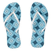 Verzenden met ventilatormotif, blauw en wit teenslippers (Voetbed)