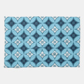 Verzenden met ventilatormotif, blauw en wit theedoek (Horizontaal)