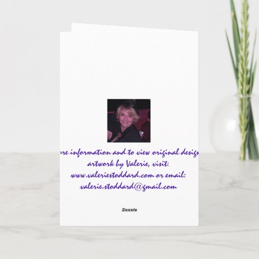 Verzenden niet alleen een kaart, kunst verzenden! kaart (Achterkant)