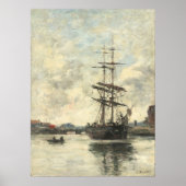 Verzenden op de Touque - Eugène Boudin Fine Art Poster (Voorkant)