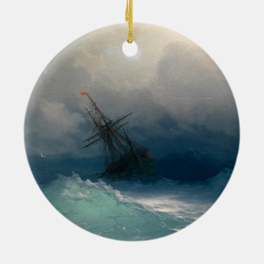 Verzenden op Stormy-Zeeen Keramisch Ornament (Achterkant)