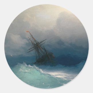 Verzenden op Stormy-Zeeen Ronde Sticker