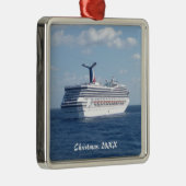 Verzenden op Zee Dated Photo Metalen Ornament (Rechts)