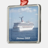 Verzenden op Zee Dated Photo Metalen Ornament (Links)