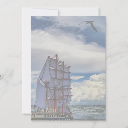 Verzenden op Zee - Lager opaciteitsniveau Kaart (Voorkant)