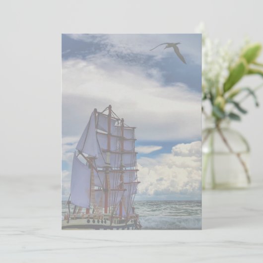 Verzenden op Zee - Lager opaciteitsniveau Kaart (Staand voorkant)