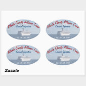 Verzenden op Zee Ovale Sticker (Vel)