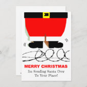 Verzenden van de Kerstman - Kerst Kaarten Vakantie (Voorkant / Achterkant)