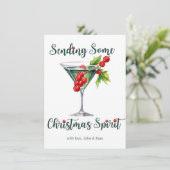 Verzenden van kerst Geest met Cranberries Kaart (Staand voorkant)