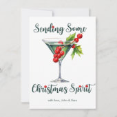 Verzenden van kerst Geest met Cranberries Kaart (Voorkant)