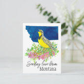 Verzenden van liefde Montana Bitterroot Wildflower Briefkaart (Staand voorkant)