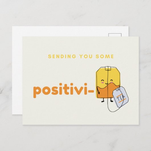 Verzenden van positieve-theethee-Briefkaart Briefkaart (Voorkant / Achterkant)
