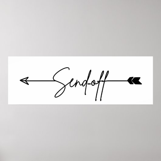 Verzenden van teken richting bruiloft bord poster (Voorkant)