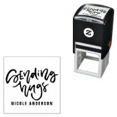 Verzendend het Van letters voorziende Zelfinktende Stempel (In situ)