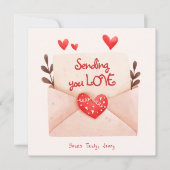 Verzendend u liefde met Valentijnsdaggroet Kaart (Voorkant)