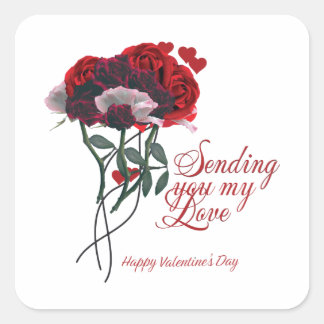Verzendend u mijn van de Fijne Valentijn Dag Vierkante Sticker