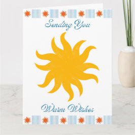 Verzendend Warme Wensen Sunburst Kaart