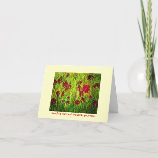 Verzendend warmste gedachten uw way~ kaart (Voorkant)