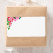 Verzendende Adresetiketten-Roze bloemen Etiket (Insitu)