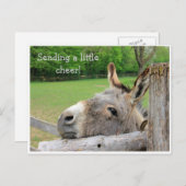 "Verzendende Ker" Ongelukkig Donkey-Briefkaart Briefkaart (Voorkant / Achterkant)