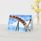 Verzendende Oranje Achtbaan Kaart (Gele Bloem)