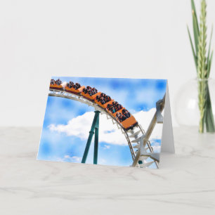 Verzendende Oranje Achtbaan Kaart