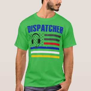 Verzender 911 Noodpolitie, brand EMS American T-shirt