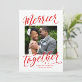 Verzender samen Pas getrouwd- of familiekaart Feestdagenkaart (Staand voorkant)