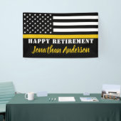Verzender Thin Gold Line Aangepast pensioen Spandoek (Beurs)